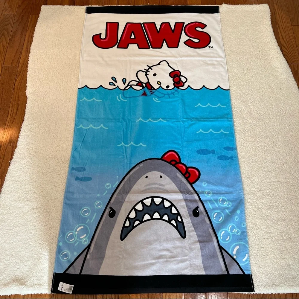NWT Collector's Edition Universal Studios x Hello Kitty Jaws Beach Towel